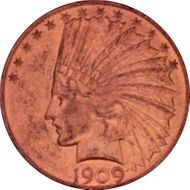 1909 $10 MS62