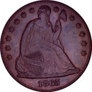 1865 $1 MS62