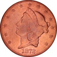 1872-CC $20 AU50