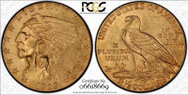 1929 $2.50 MS64