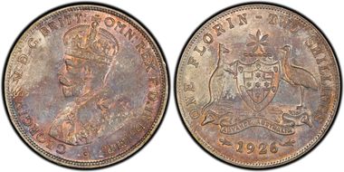 1926(m & sy) Florin AU58