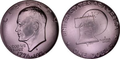 1976-S $1 Silver MS68