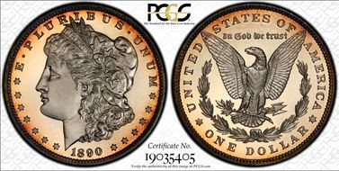 1890 $1 PR63CAM