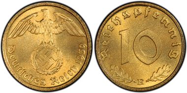 1939-E 10 Pfg J-364 MS66