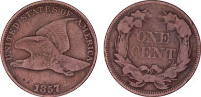 1857 1C Flying Eagle VF20