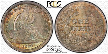 1839 10C No Drapery MS65