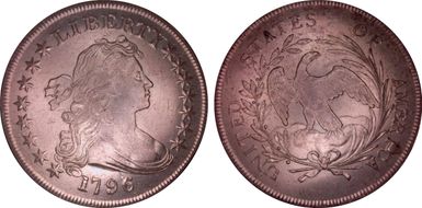 1796 $1 Large Date, Small Letters AU53