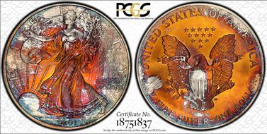 2001 $1 Silver Eagle MS66