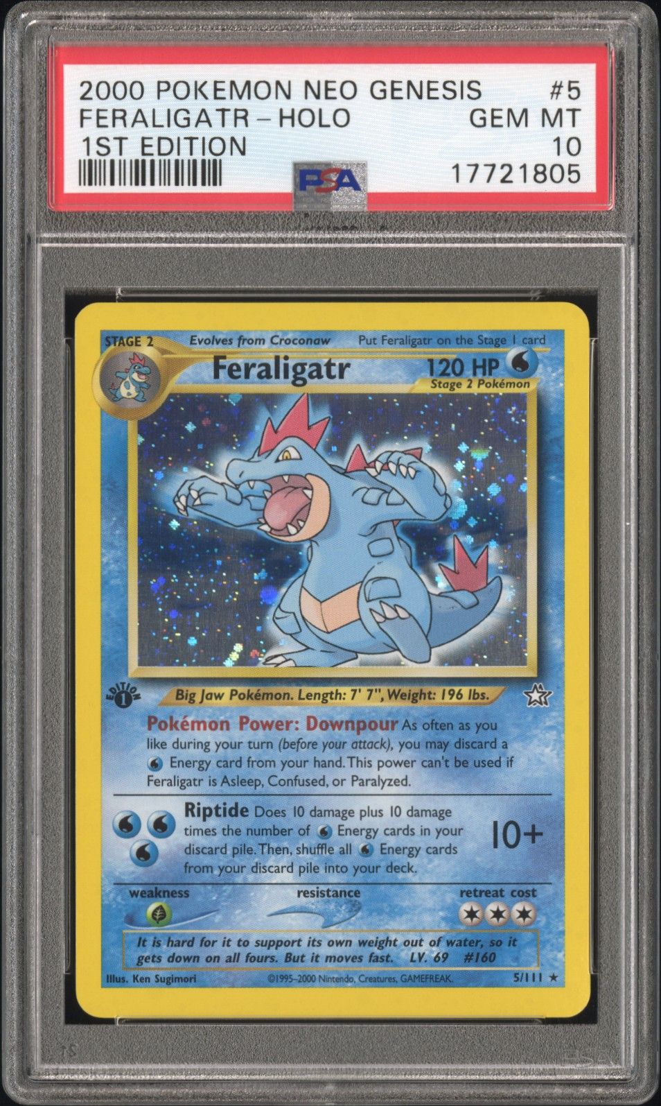 2000 Pokemon POKEMON NEO GENESIS 1ST EDITION 1ST EDITION #5 Feraligatr-Holo front