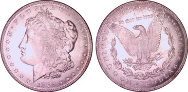 1878 7TF $1 VAM 203, Short Leaf MS65