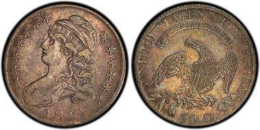 1814 50C O-105a Single Leaf XF40