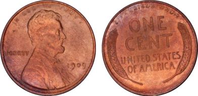 1909 1C Lincoln MS65RD