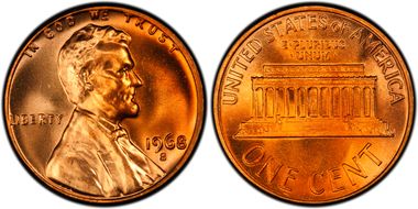 1968-S 1C MS67RD
