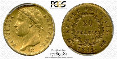 1812-R 20 Fr Gad-1025 F-516 AU50