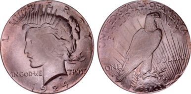 1924-S $1 MS64+