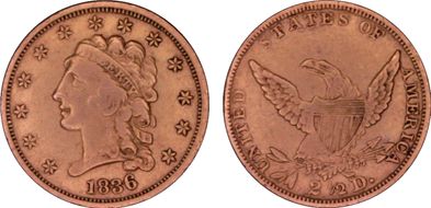 1836 $2.50 Block 8 VF35