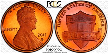 2011-S 1C Shield PR68DCAM