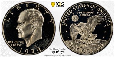1974-S $1 Clad PR69DCAM