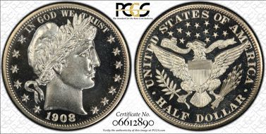 1908 50C PR67CAM