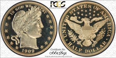 1909 50C PR67CAM