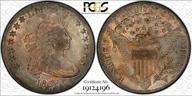 1800 $1 Dotted Date AU58+