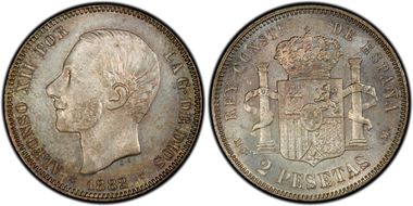 1882-MS M 2 Pta (1882) MS66