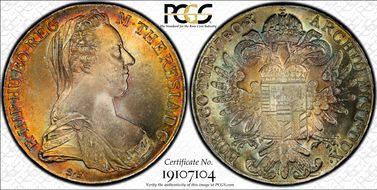 "1780"-S.F. Thaler Modern Restrike (1853-Present) MS66