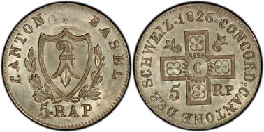 1826 5 Rap Point MS65