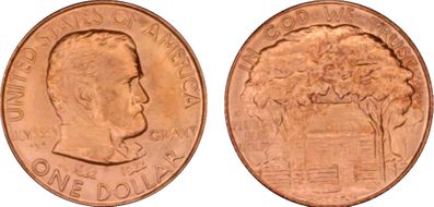 1922 G$1 Grant, No Star MS66