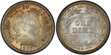 1892-O 10C MS66+