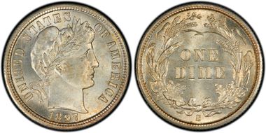 1897-S 10C MS66