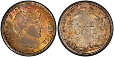1908-O 10C MS67