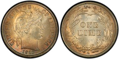 1910-S 10C MS66