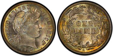 1912-S 10C MS66+