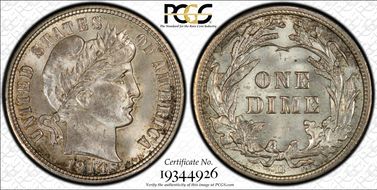 1914-D 10C MS66
