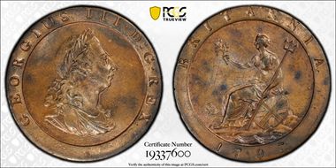 1797 1D S-3777 10 Leaves MS64BN