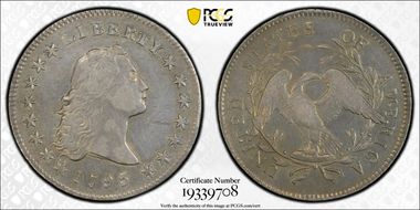 1795 $1 Flowing Hair, BB-24 XF45