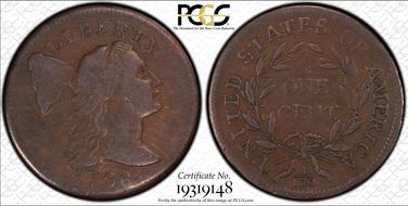 1796 1C Liberty Cap VF25BN