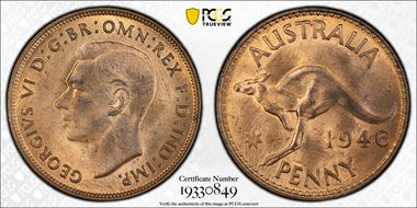 1946 (m) 1D KM-36 MS64+ RB