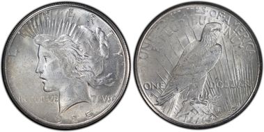 1925-S $1 VAM 3 Doubled Wing MS63