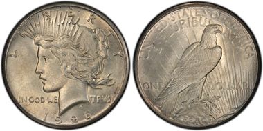 1926 $1 VAM 1A, Broken Wing MS63