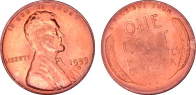 1953-D 1C MS65RD
