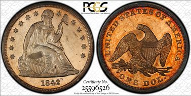 1842 $1 MS64