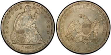 1865 $1 MS64