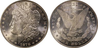 1878 7TF $1 Reverse of 1878 MS65+