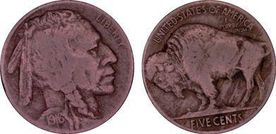 1916 5C Doubled Die Obverse VF20