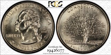 1999-P 25C Connecticut MS68