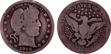 1914-S 25C AG3