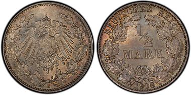 1908-E 1/2 Mk J-16 MS64