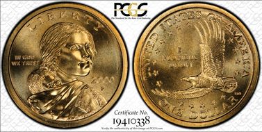 2000-P SAC$1 MS68